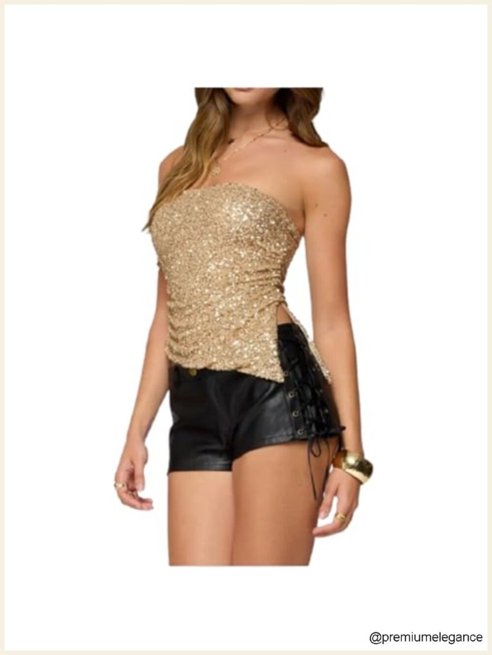 Sequin Tube Top Strapless Sparkly Glitter Crop Top Night Out Clubwear